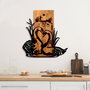 Wallity Swan Lake Escultura de Pared en Nogal y Negro